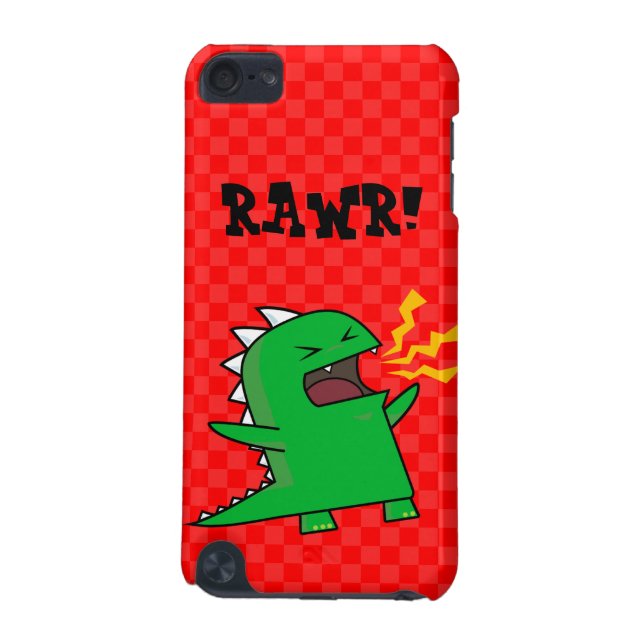 Coque iPod Touch 5G RAWR Dino - personnalisable ! (petit) (Dos)