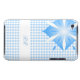 Coque iPod Touch Case-Mate Caisse bleue du contact 4G d'iPod de forme de (Dos Horizontal)