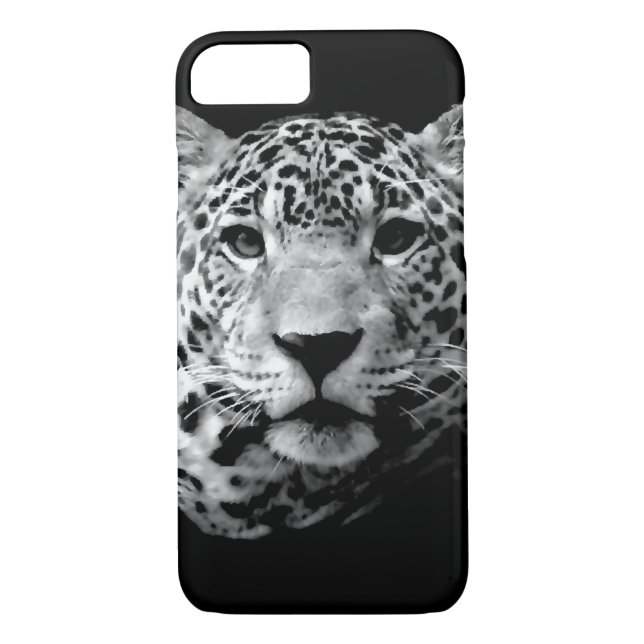 Coque Jaguar noir et blanc pour iPhone 7 (Dos)