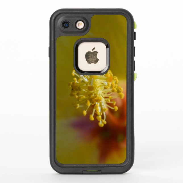 Coque LifeProof Pour iPhone À L'Intérieur D'Un Hibiscus Hawaïen Jaune Sunrise  (Dos)