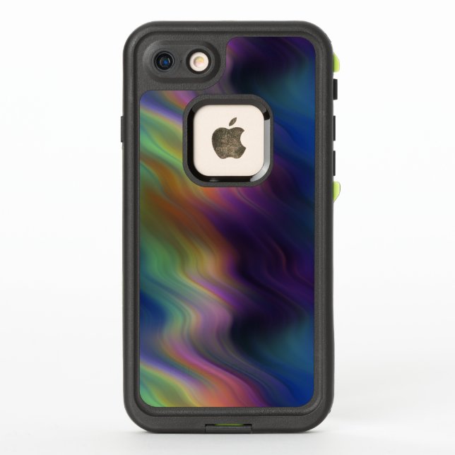 Coque LifeProof Pour iPhone Arc-en-ciel sombre de couleurs (Dos)