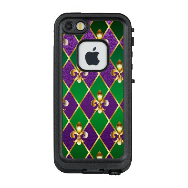 Coque LifeProof Pour iPhone Arrière - plan de bijoux Mardi Gras (Dos)