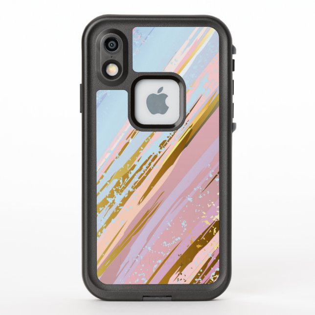 Coque LifeProof Pour iPhone Arrière - plan rose texturé (Dos)