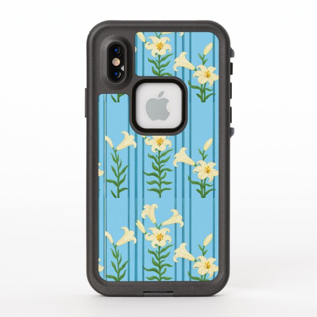 Coque LifeProof Pour iPhone Art nouveau lilies (Dos)