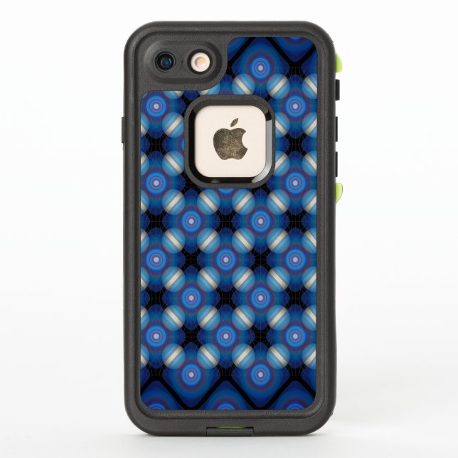 Coque LifeProof Pour iPhone Bleu Spacey Géométrique (Dos)
