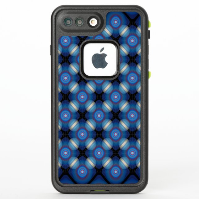 Coque LifeProof Pour iPhone Bleu Spacey Géométrique (Dos)