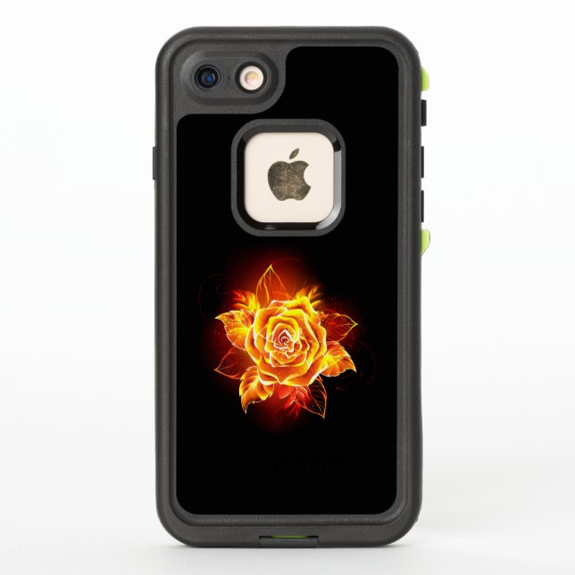 Coque LifeProof Pour iPhone Blooming Fire Rose (Dos)