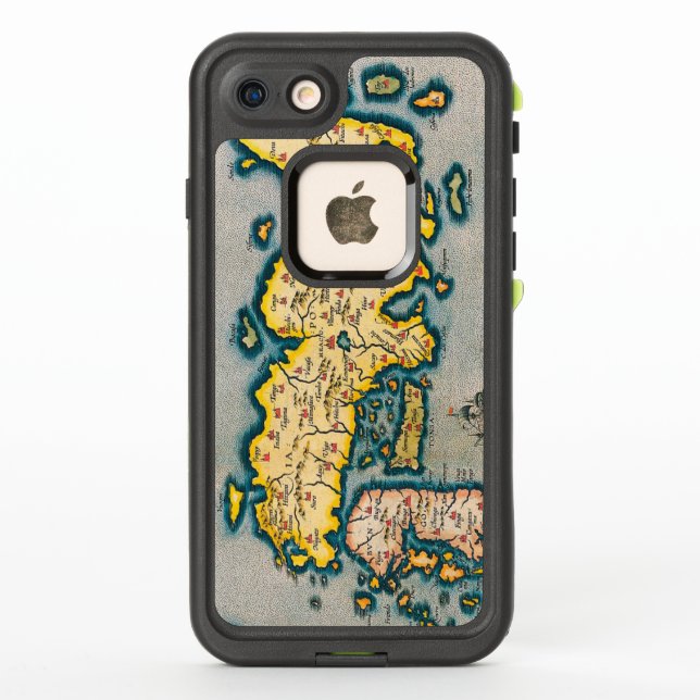 Coque LifeProof Pour iPhone Carte antique du Japon vers 1590 (Dos)