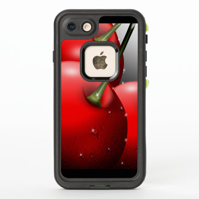 Coque LifeProof Pour iPhone Cerises avec gouttes de ragoût (Dos)