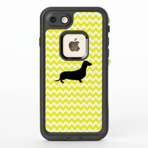 Chevron jaune citron avec Dachshund