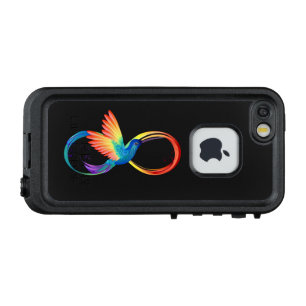 Coque LifeProof FRÄ’ Pour iPhone SE/5/5s Colibri arc-en-ciel avec symbole Infinity