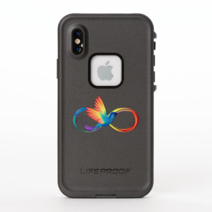 Colibri arc-en-ciel avec symbole Infinity