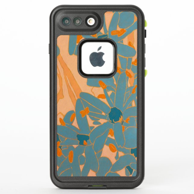 Coque LifeProof Pour iPhone Contemporary Leaf Design in Peach Phone Cover (Dos)