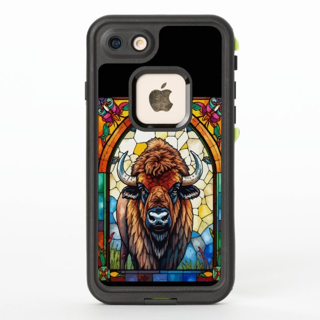 Coque LifeProof Pour iPhone Couleurs Audacieuses Bison Buffle Cottagecore Impr (Dos)