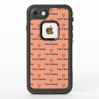 Cute Peach et Orange répétition Motif de coeur Typ