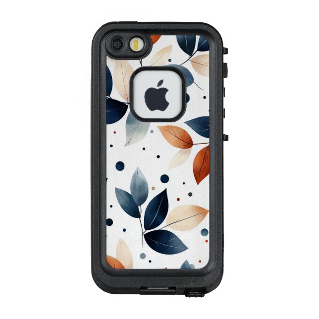 Coque LifeProof Pour iPhone Design floral feuille (Dos)