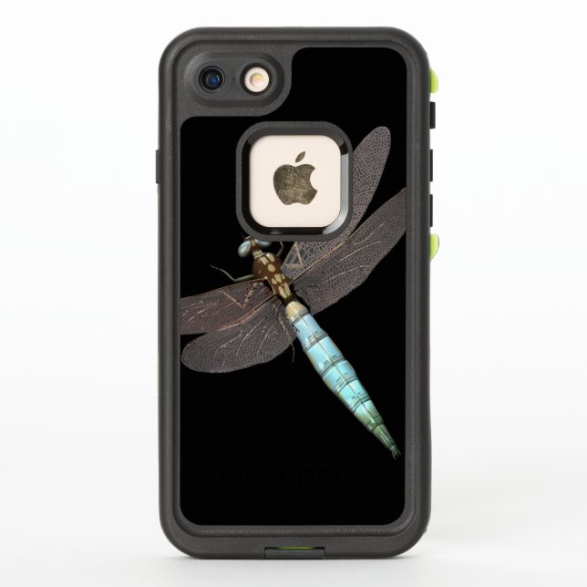 Coque LifeProof Pour iPhone Dragonfly numérique sur Black (Dos)