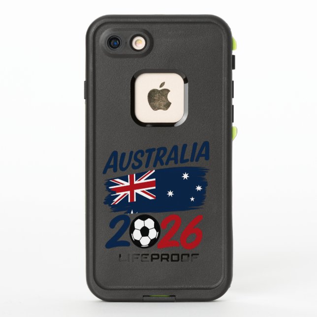 Coque LifeProof Pour iPhone Drapeau de couleurs de design pour supporter austr (Dos)