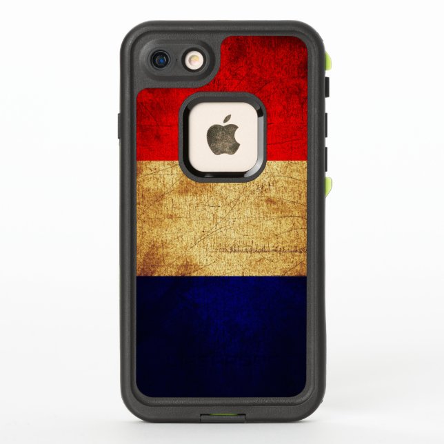 Coque LifeProof Pour iPhone Drapeau de France à Grunge (Dos)