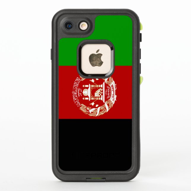 Coque LifeProof Pour iPhone Drapeau de l'Afghanistan patriotique (Dos)