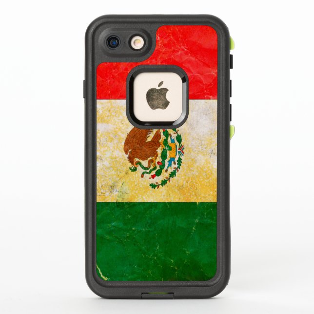 Coque LifeProof Pour iPhone Drapeau du Mexique à Grunge (Dos)