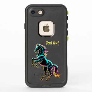 Enseigne au néon Cheval Style Rétro Glitch
