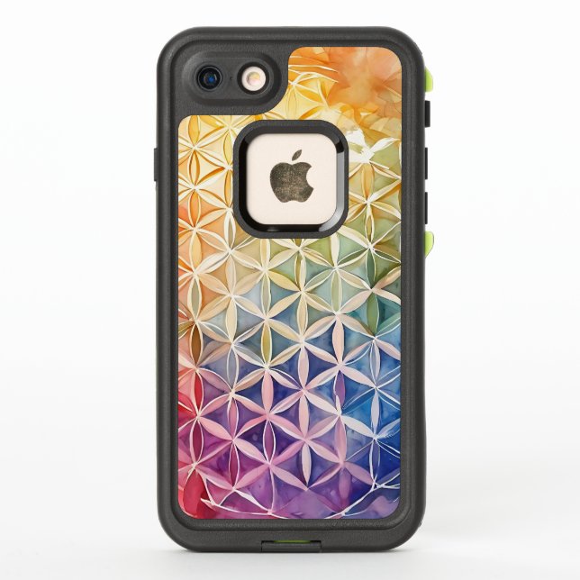 Coque LifeProof Pour iPhone Fleur de vie - Peinture aquarelle (Dos)