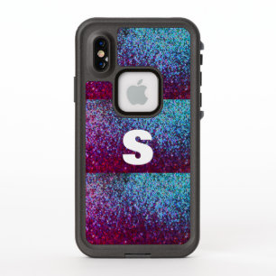Glittery rose violet Ombre Abstrait Monogramme Cad