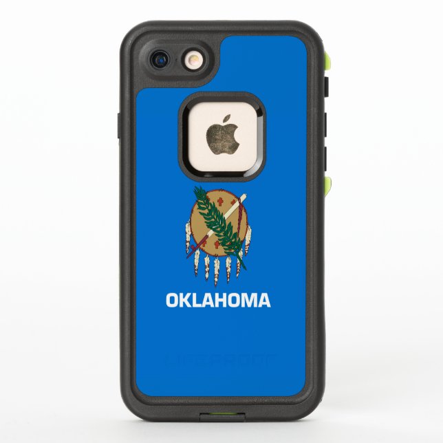 Coque LifeProof Pour iPhone Graphique Drapeau de l'état de l'Oklahoma dynamiqu (Dos)