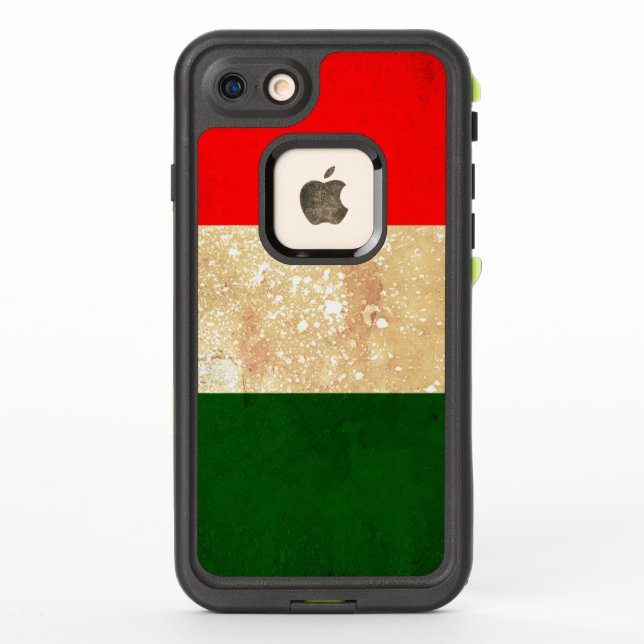 Coque LifeProof Pour iPhone Italie Drapeau à Grunge (Dos)