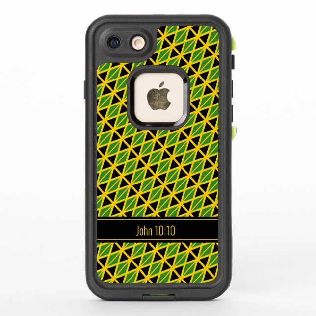 Coque LifeProof Pour iPhone JAMAÏQUE DRAPEAU Patriotique Personnalisé (Dos)