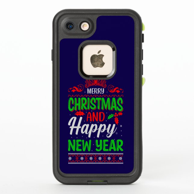 Coque LifeProof Pour iPhone Joyeux Noël Et Joyeux Nouvel An-61064 (Dos)