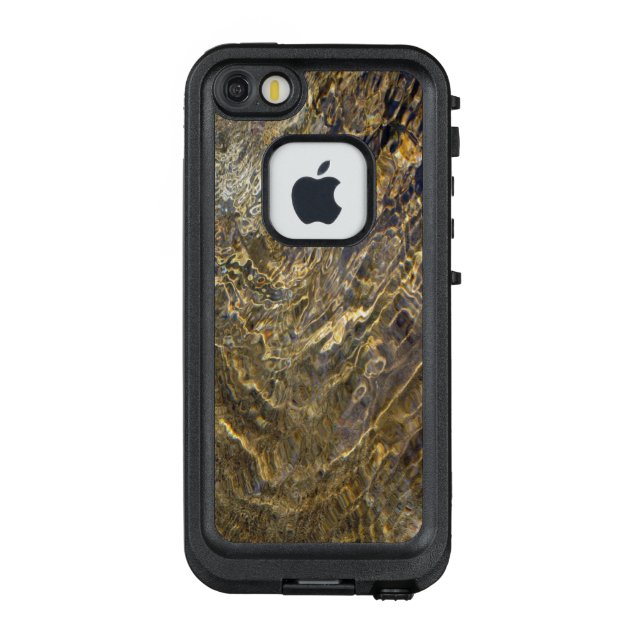Coque LifeProof Pour iPhone L'eau d'or abstraite 2 de fontaine (Dos)
