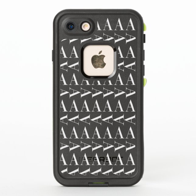 Coque LifeProof Pour iPhone Lettre initiale A monogramme (Dos)