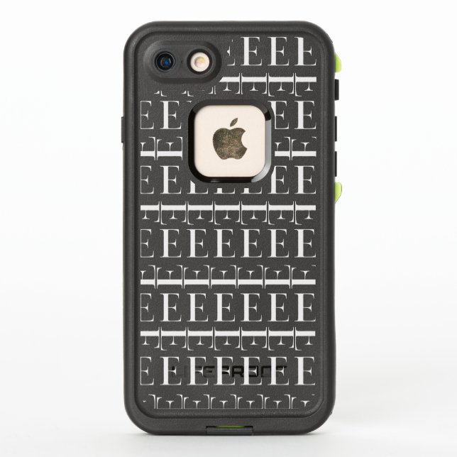 Coque LifeProof Pour iPhone Lettre initiale monogramme E (Dos)