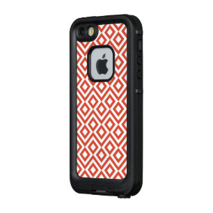Coque LifeProof FRÄ’ Pour iPhone SE/5/5s Méandre orange et blanc géométrique