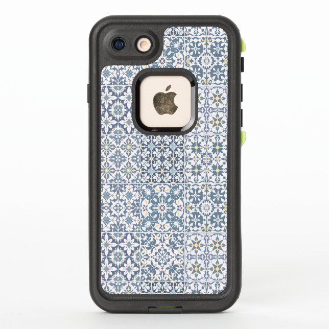 Coque LifeProof Pour iPhone Mediterranean Tiles, Moroccan, Majolica, Azulejo (Dos)
