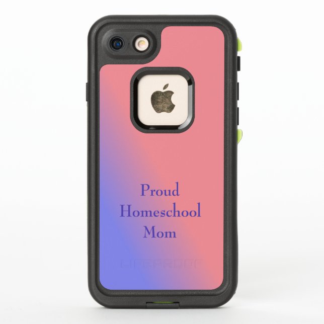 Coque LifeProof Pour iPhone Mère d'école rose et bleue (Dos)