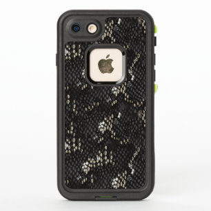 Motif de peau de serpent de diamant noir