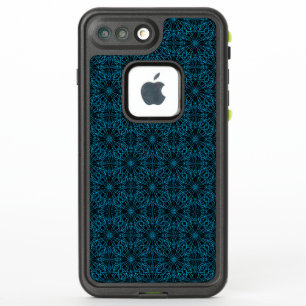 Motif de symétrie géométrique bleu clair noir