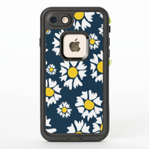 Motif marguerrier, motif floral, marguerites blanc