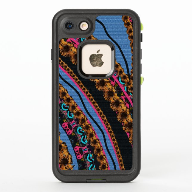 Coque LifeProof Pour iPhone MVB Textile Abstrait Pièces Créatives (Dos)