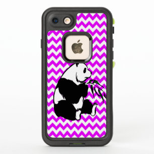 Panda Silhouette Vert Bambou rose Chevron