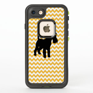 Pastel Orange Chevron Avec Schnauzer