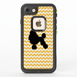 Pastel Orange Chevron Avec Silhouette De Poodle