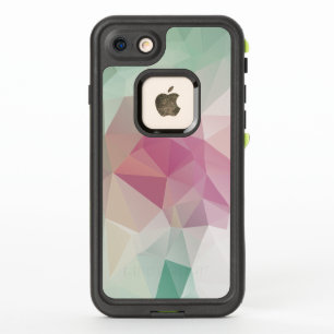 Pastel Pink Vert Doux Abstrait Motif Pyramide