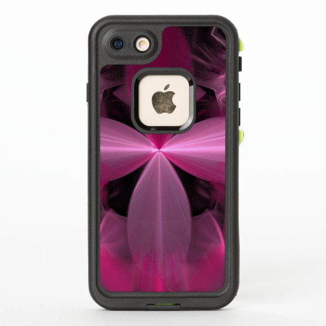 Coque LifeProof Pour iPhone Pétales à fleurs roses torride Abstraits (Dos)