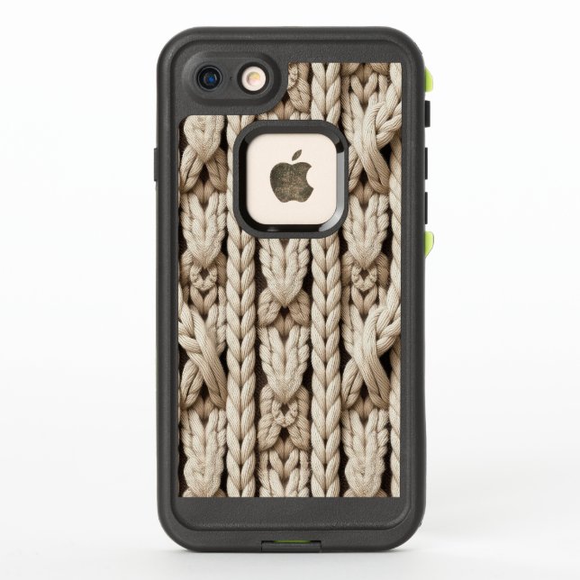 Coque LifeProof Pour iPhone Seamless Chunky Cable Knit Pattern (Dos)