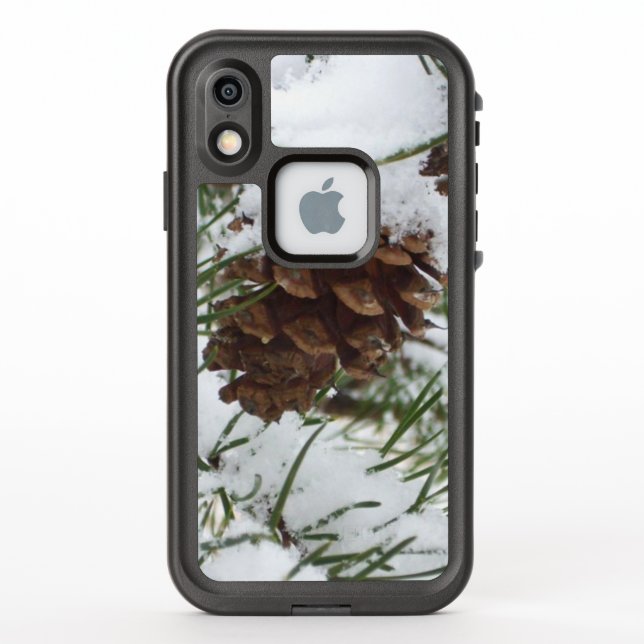 Coque LifeProof Pour iPhone Snowy Pine Cone I (Dos)