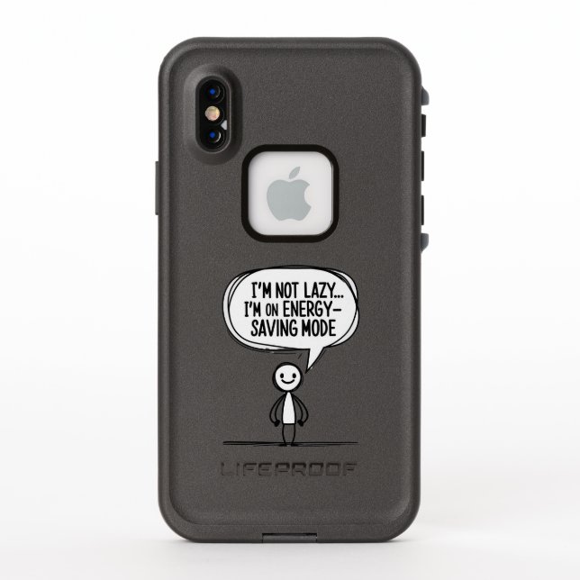 Coque LifeProof Pour iPhone Stick Sarcastique - Économie d'énergie (Dos)